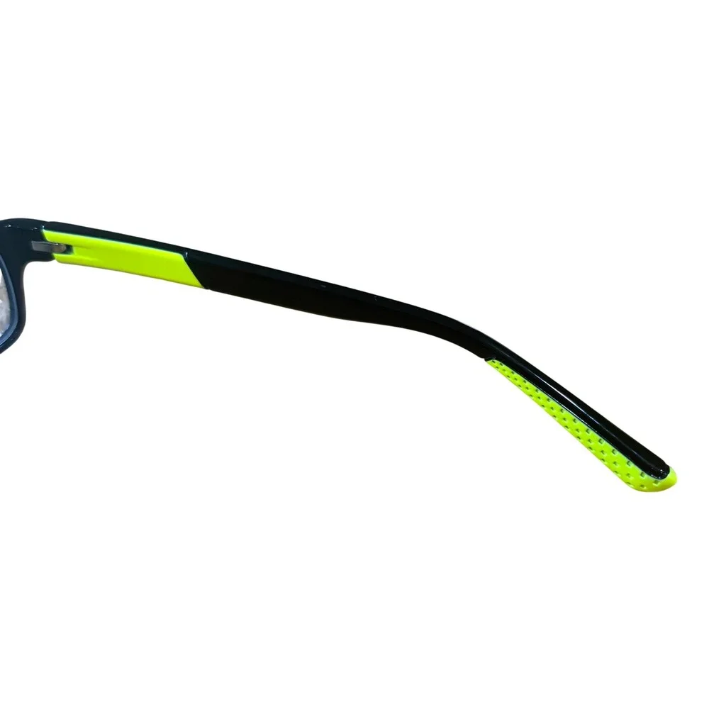 Nike 5534 Kids Eyeglasses Frames Black Volt Green Rectangular 48-15-130‎ 015